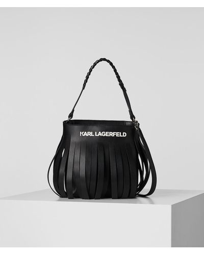 Karl Lagerfeld MINI HOBO K/FRINGES - Noir