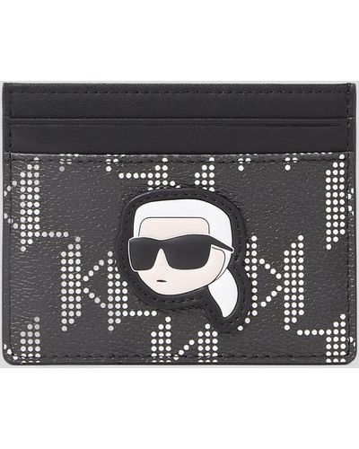 Karl Lagerfeld K/ikonik Monogram Karl Cardholder - Black