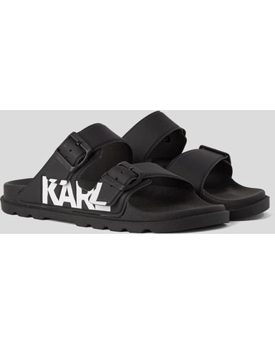 Karl Lagerfeld Kondo Tred 2-strap Sandals - Black