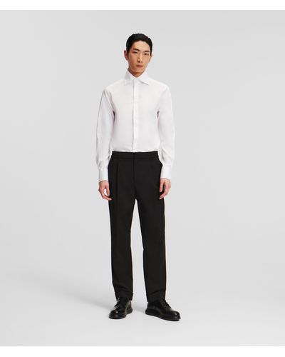 Karl Lagerfeld Casual Wool-blend Trousers - White