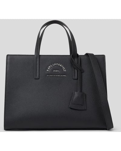 Karl Lagerfeld Rue St-guillaume Medium Top-handle Bag - Black