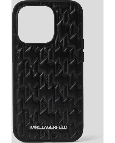 Karl Lagerfeld Coque Kl Monogram Pour Iphone 14 Pro - Noir