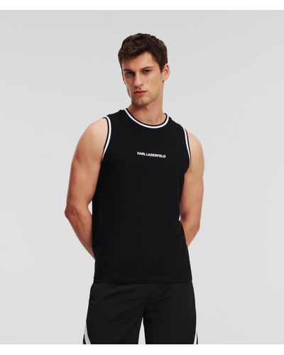 Karl Lagerfeld Sleeveless Crew Neck T-shirt - Black