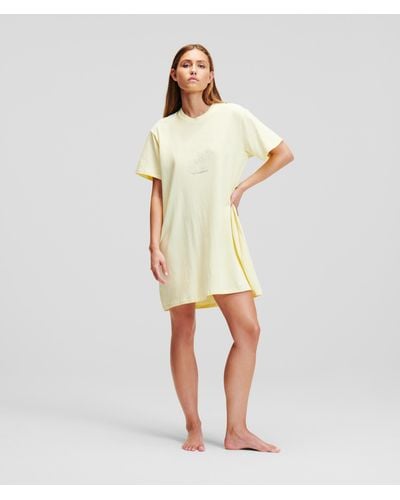 Karl Lagerfeld K/ikonik T-shirt Pyjama Dress - Natural