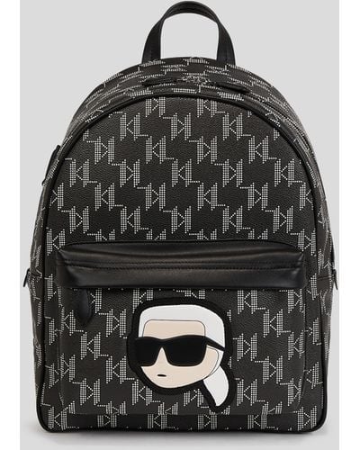 Karl Lagerfeld K/ikonik Monogram Backpack - Black