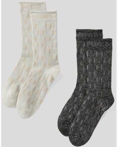 Karl Lagerfeld Kl Monogram Socks – 2 Pack - Multicolour