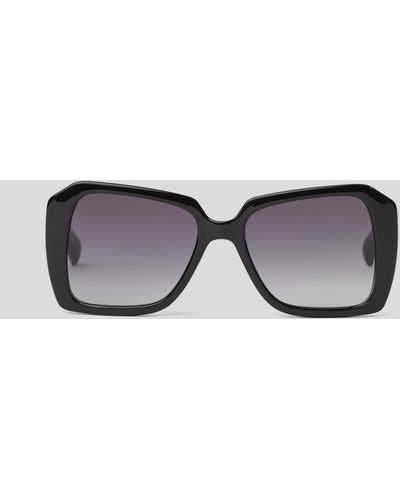Karl Lagerfeld Kl Monogram Glam Sunglasses - Grey