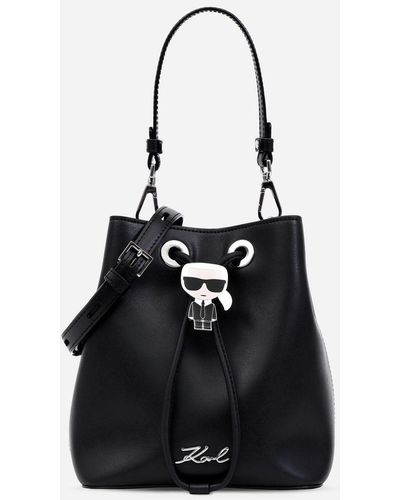 Karl Lagerfeld Ikonik Bucket Bag Black