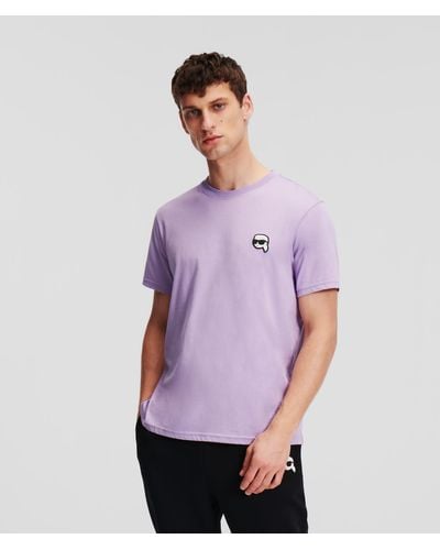 Karl Lagerfeld Karl Ikonik Patch T-shirt - Purple
