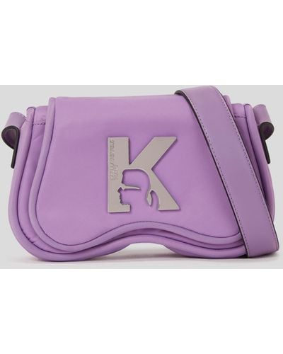 Karl Lagerfeld Klj Sunglasses Nylon Crossbody Bag - Purple