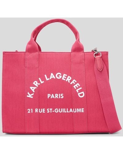 Karl Lagerfeld Rue St-guillaume Medium Square Tote Bag - Pink