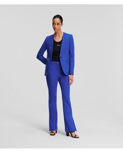 Karl Lagerfeld Tailored Punto Trousers - Blue