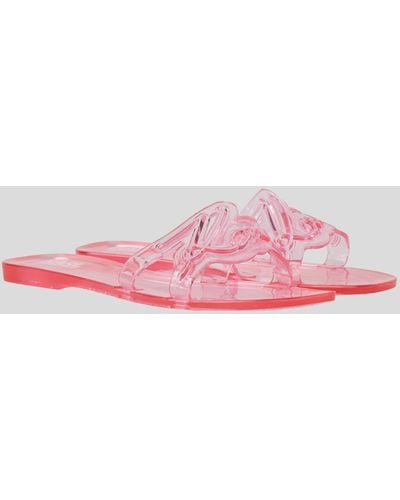Karl Lagerfeld Signature Jelly Sandals - Pink