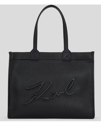 Karl Lagerfeld K/skuare Grainy Large Tote Bag - Black