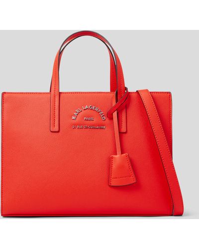 Karl Lagerfeld Rue St-guillaume Medium Top-handle Bag - Red