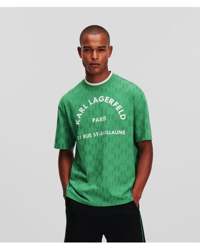 Karl Lagerfeld T-shirt À Imprimé Monogram Rue St-guillaume - Vert