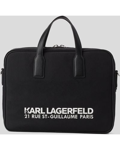 Karl Lagerfeld Rue St-guillaume Nylon Briefcase - Black