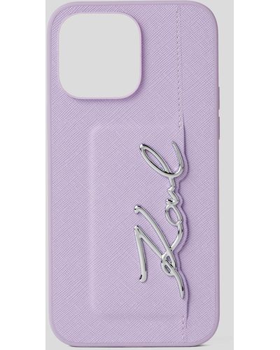 Karl Lagerfeld Coque De Protection K/signature Pour Iphone 14 Pro Max - Violet