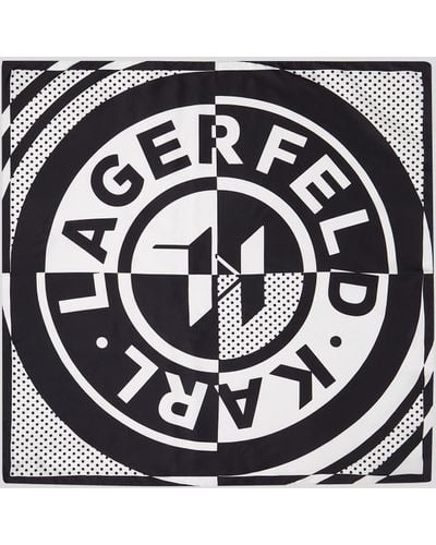 Karl Lagerfeld Foulard En Soie K/circle - Noir
