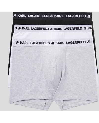 Karl Lagerfeld Caleçon Logo Karl Monochrome - Lot De 3 - Multicolore