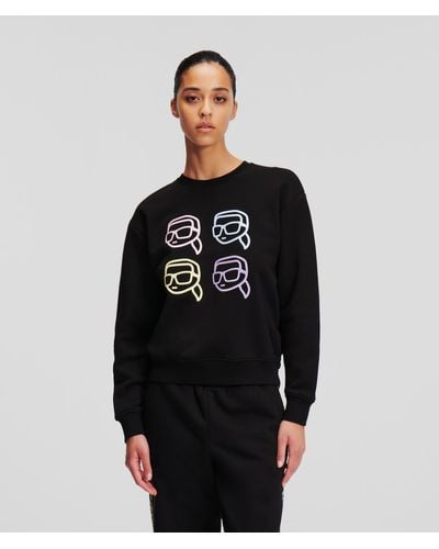 Karl Lagerfeld Sweat-shirt À Motif K/ikonik - Noir