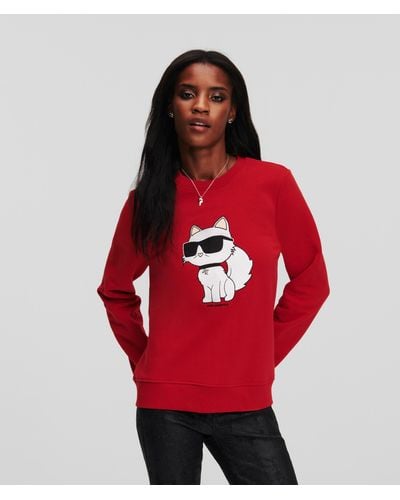 Karl Lagerfeld Karl Ikonik Choupette Sweatshirt - Red