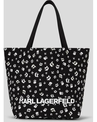 Karl Lagerfeld K/ikonik Choupette Reversible Shopper - Black