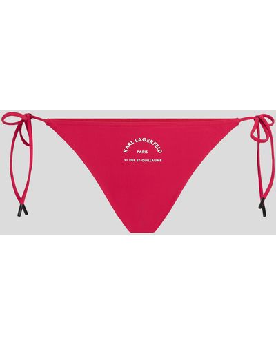 Karl Lagerfeld Rue St-guillaume String Bikini Bottoms - Pink