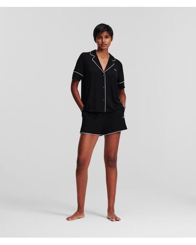 Karl Lagerfeld Karl Signature Jersey Pyjama Set - Black