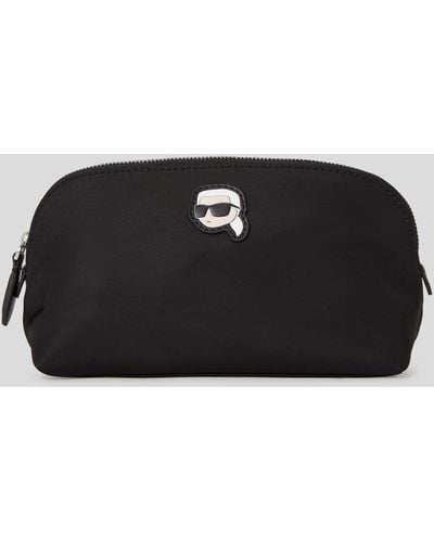 Karl Lagerfeld K/ikonik Nylon Small Washbag - Black