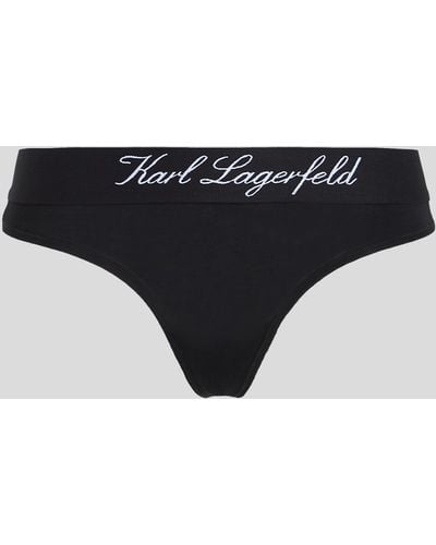Karl Lagerfeld Hotel Karl Low-rise Thong - Black