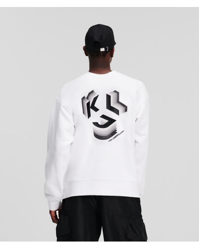 Karl Lagerfeld Sweat Klj Monogram - Blanc