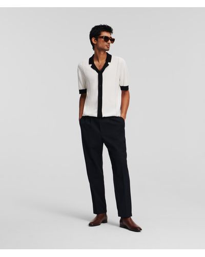 Karl Lagerfeld Tailored Relaxed-fit Trousers - White