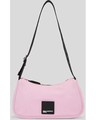 Karl Lagerfeld Klj Nylon Shoulder Bag - Pink