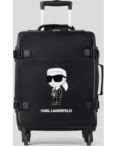 Karl Lagerfeld Valise À Roulettes En Nylon K/ikonik - Noir