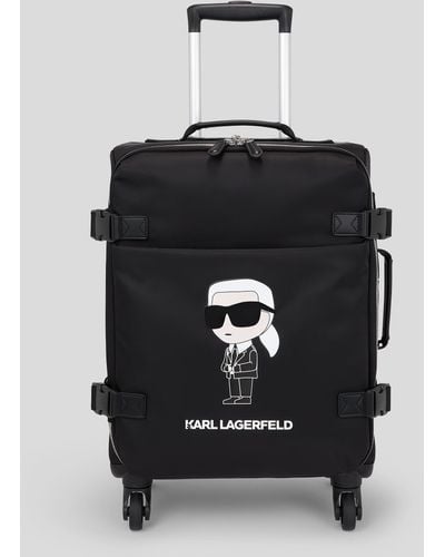 Karl Lagerfeld Valise À Roulettes En Nylon K/ikonik - Noir