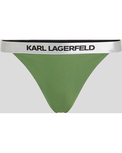 Karl Lagerfeld Karl Logo Bikini Bottoms - Green