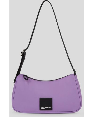 Karl Lagerfeld Klj Nylon Shoulder Bag - Purple
