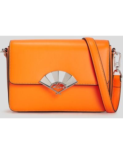 Karl Lagerfeld K/signature Fan Medium Crossbody Bag - Orange