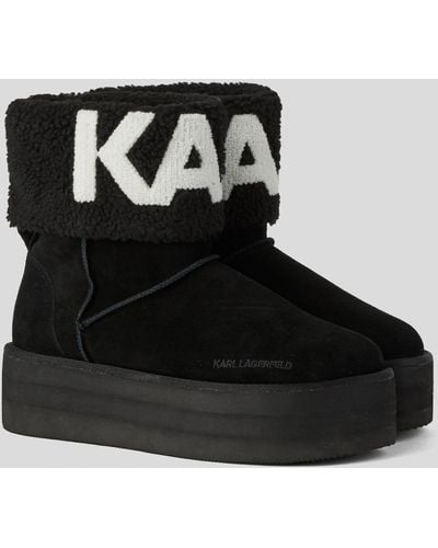Karl Lagerfeld Thermo Karl Logo Ankle Boots - Black