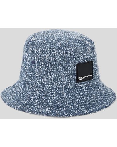 Karl Lagerfeld Klj Bouclé Bucket Hat - Blue