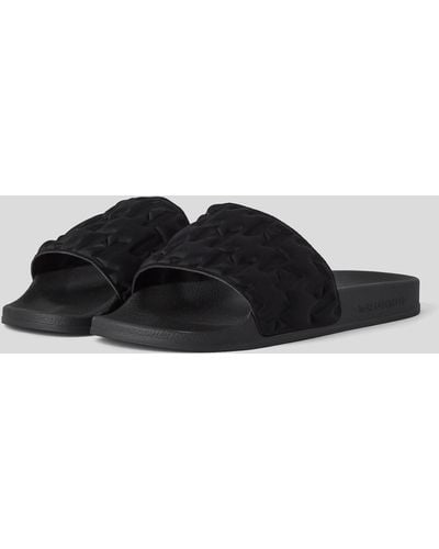 Karl Lagerfeld Kl Monogram Padded Sandals - Black