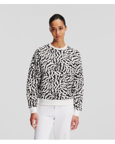 Karl Lagerfeld Zebra-print Sweatshirt - White