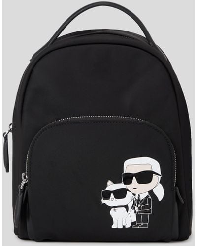 Karl Lagerfeld K/ikonik Nylon Small Backpack - Black