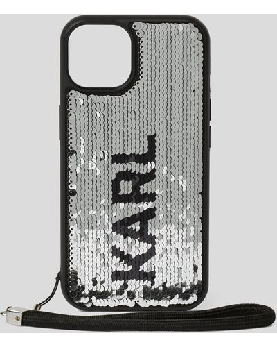 Karl Lagerfeld Coque À Sequins Réversibles Pour Iphone 13 Pro - Noir