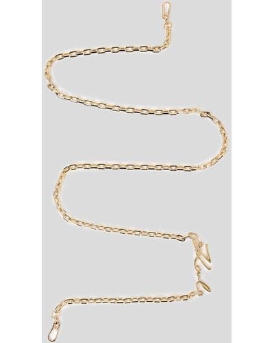 Karl Lagerfeld K/signature Chain Shoulder Strap - White