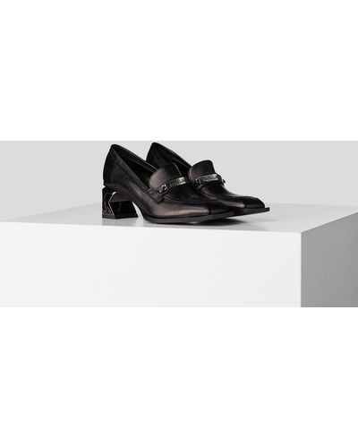 Karl Lagerfeld K-blok Apron Front Loafers - Black