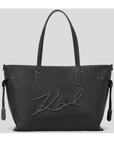 Karl Lagerfeld Karl X Amber Valletta Tote Bag - Black