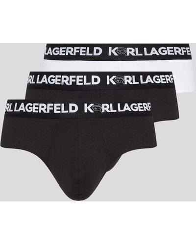 Karl Lagerfeld Ikonik 2.0 Briefs – 3 Pack - Black