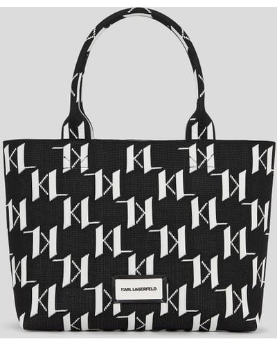 Karl Lagerfeld K/monogram Knit Medium Tote Bag - Multicolour